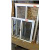 Image 1 : Qty 2 White Sliding Windows w/Screens 45-1/2" x 29-1/16" and 32" x 32" Retail $850