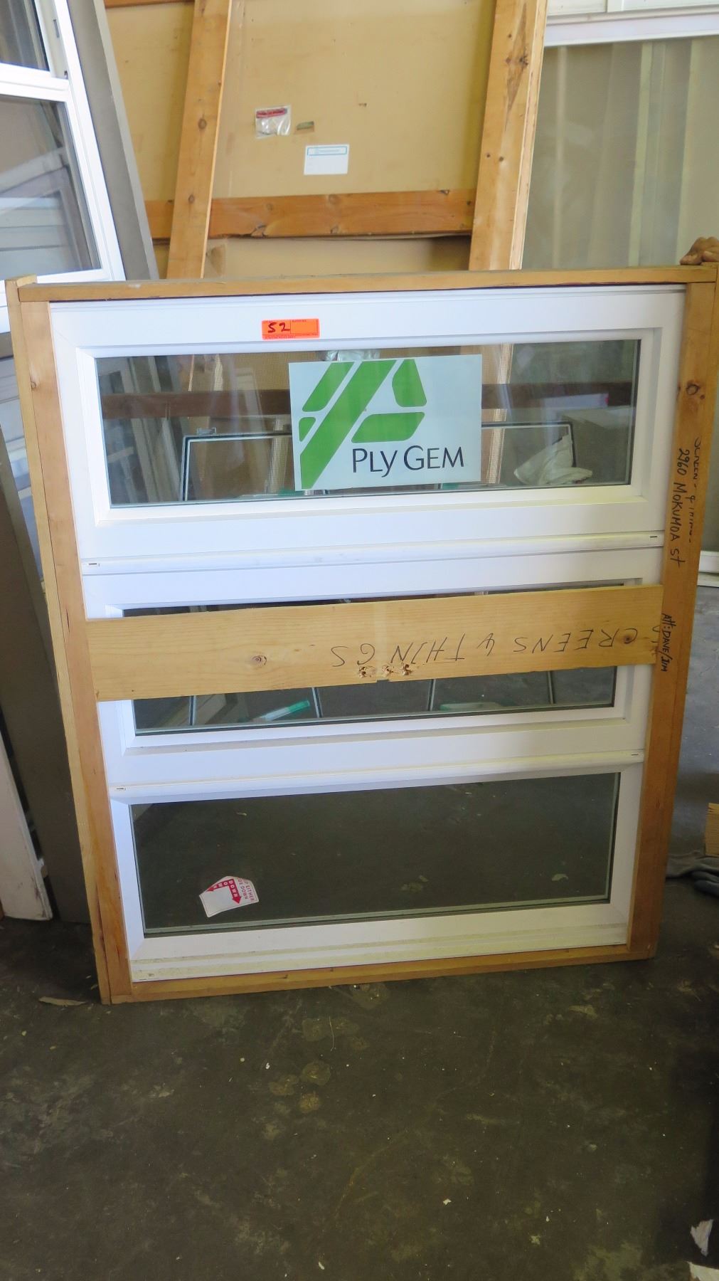 PlyGem Tri-Panel Awning Window w/Screen 36