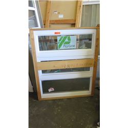 PlyGem Tri-Panel Awning Window w/Screen 36" x 49" - White, Vinyl, Block Frame, $1308 Retail