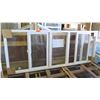 Image 1 : Multi-Panel Single Horizontal Sliding Window System w/Screen 90” x 35” - White, Vinyl