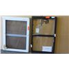Image 1 : White Dbl Casement Alum Window w/Screen (32-13/16" x 25-3/8") and Bronze Anodized Sliding Window (35