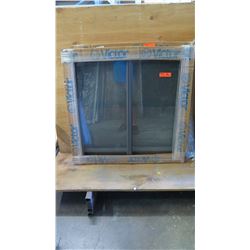 Qty 2 Victor Bronze Anodized Windows w/Screens (Awning 36-7/8" x 38 and Sliding 36-7/8" x 38)