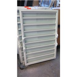Qty 3 Hurricane/Weather-Seal Twin Vent Louver Windows 32" x 48"  -  White, Heavy Duty Glass Panes, $