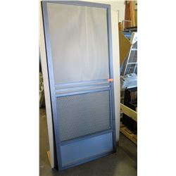 Screen Door 35-1/2" x 83-1/4" - Bronze Anodized, Hinged, $187 Retail (there's a tear on screen mesh)