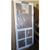Image 1 : Solid Vinyl Screen Door 36" x 80" - Grid Pattern, White Finish, $200 Retail