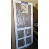 Solid Vinyl Screen Door 36" x 80" - Grid Pattern, White Finish, $200 Retail