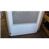 Image 2 : Screen Door 35-3/8" x 83-1/2" - Bottom Grill, White Painted Finish, Hinged Right, $350 Retail (damag