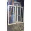 Image 1 : 2-Panel Glass Doors 26-7/16" x 68-7/8" - Fixed, White Painted Finish, 1/8" Clear Glass