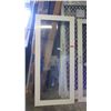 Image 2 : 2-Panel Glass Doors 26-7/16" x 68-7/8" - Fixed, White Painted Finish, 1/8" Clear Glass