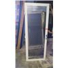 Image 1 : Security Screen Door 29-5/8" x 79-1/4"  - Stnls Steel Mesh Screen, White Painted Finish, Hinged Left
