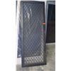 Image 1 : Security Screen Door 29-7/8" x 79-1/4" - Diamond Pattern Grill, Bronze Anodized Finish, Hinged, $381