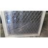 Image 2 : Security Screen Door 35-1/2" x 79-3/8"- Diamond Pattern Grill, White Finish, (missing mounts), Hinge