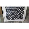 Image 2 : Security Screen Door 34-3/8" x 79-3/16" - Diamond Pattern Grill, White Finish (missing mounts), Hing