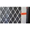 Image 3 : Security Screen Door 34-3/8" x 79-3/16" - Diamond Pattern Grill, White Finish (missing mounts), Hing