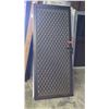 Image 1 : Security Screen Door 34-11/16" x 81-3/16" - Diamond Pattern Grill, Bronze Anodized Finish, Hinged, $