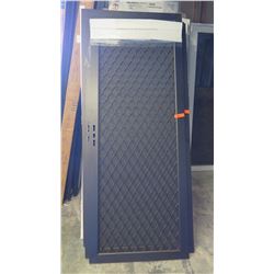 Security Screen Door 31-7/16" x 80" - Diamond Pattern Grill, Bronze Anodized Finish, Hinged, $381 Re