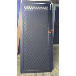 Security Screen Door 34-7/8" x 79-5/16" - Diamond Pattern Grill, Bronze Anodized Finish, Hinged, $62