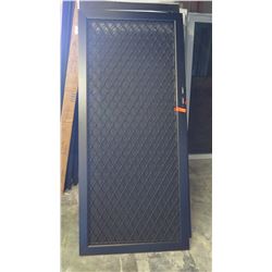 Security Screen Door 35-3/16" x 79-1/8" - Diamond Pattern Grill, Bronze Anodized Finish, Hinged, $62