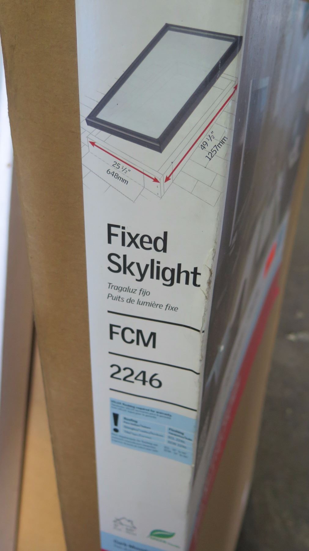 Velux FCM 2246 Glass Skylight Neutral Gray Aluminum 25 1 2 X 49 1 2 velux-fcm-2246-glass-skylight-neutral-gray-aluminum-25-1-2-x-49-1-2