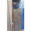 Image 1 : Textured Glass Panel 3/8" Clear, Raised Bamboo, Bird of Paradise 16" x 60"  $667 Retail