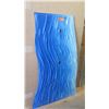 Image 1 : Blue WaveTextured Glass Panel 1/4" Clear, Raised Pattern, 48-15/16" x 25"