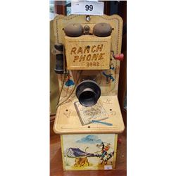 VINTAGE TIN TOY RANCH PHONE