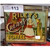 Image 1 : VINTAGE RILEY'S CREAM TOFFEE TIN