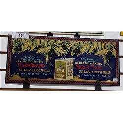 TIGER OLIVE OIL SST SIGN