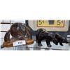 Image 1 : CRYSTAL BALL ON STAND & 2 BEAR FIGURINES