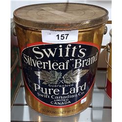 VINTAGE SWIFT SILVER BRAND LARD PAIL