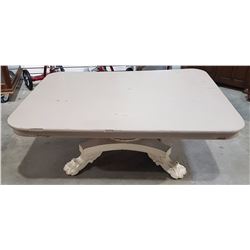 LARGE COFFEE TABLE ON CLAW FOOT BASE