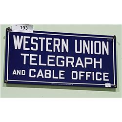 WESTERN UNION PORCELAIN SIGN