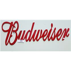 STEEL BUDWEISER SIGN