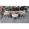 Image 1 : 1950'S 5 PC WROUGHT IRON PATIO TABLE SET