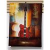 Image 1 : OIL ON CANVASE GUITAR PAINTING