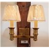 Image 1 : BRASS 2 LIGHT WALL SCONCE