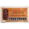 Image 1 : VINTAGE CARDBOARD FREE PRESS TROLLYCART AD
