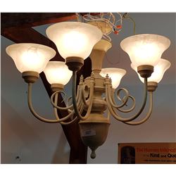 5 LIGHT WROUGHT IRON CHANDELIER