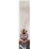 Image 1 : AMETHYST GLASS OIL LAMP-PEANUT PATTERN