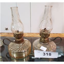 PAIR MINI FINGER OIL LAMPS