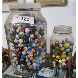 TWO JARS MARBLES