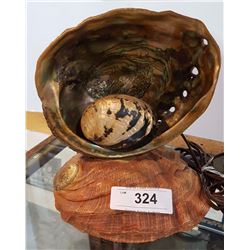 ABALONE SHELL TABLE LAMP