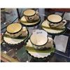 Image 1 : SET OF 4 ENGLISH POTTERY TEACUPS