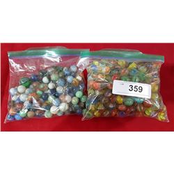 2 BAGS COLLECTIBLE MARBLES