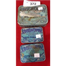 THREE PCS EDGWORTH TOBACCO TINS