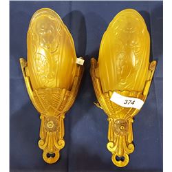 PAIR ART DECO WALL SCONCES