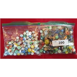 TWO BAGS VINTAGE MARBLES