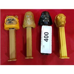 FOUR STAR WARS PEZ DISPENSERS