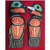 Image 1 : PAIR NATIVE CARVED RAVENS SIGNED LAWRENCE ANDREW