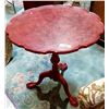 Image 1 : RED PIECRUST TILT-TOP PARLOUR TABLE